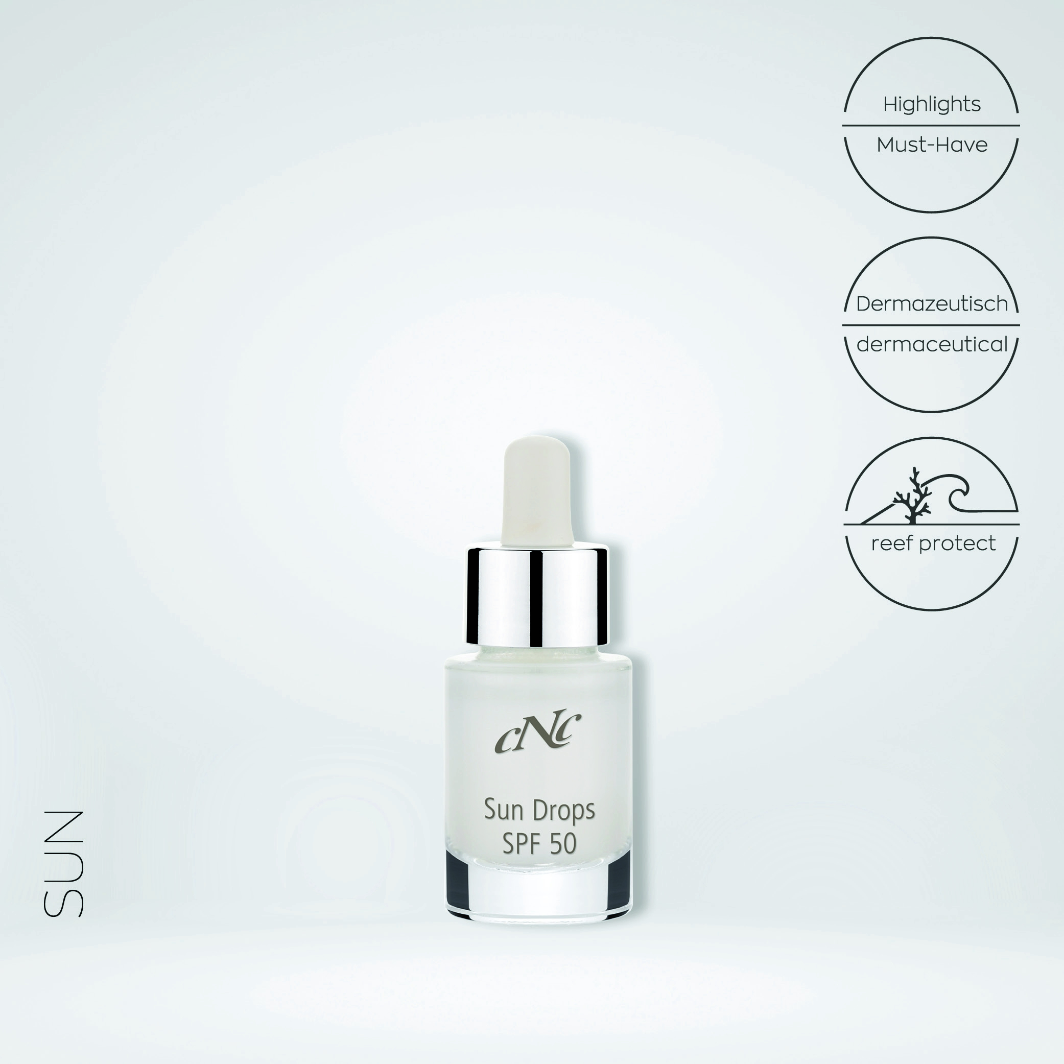 cnc Sun Drops Päikesekaitse tilgad Spf 25-50 15ml.
