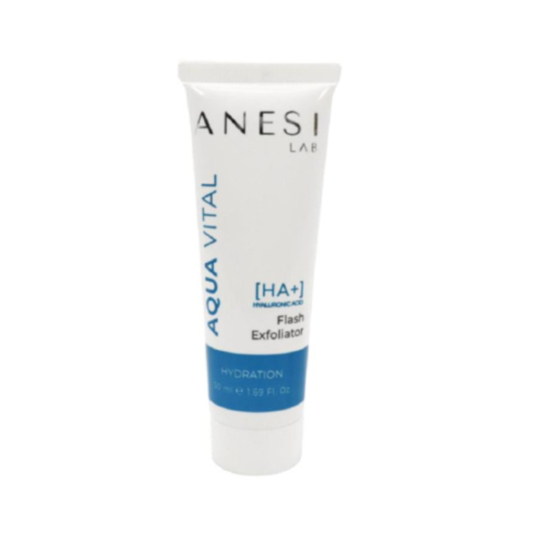 ANESI Lab Aqua Vital Flash Exfoliator HA+ - kolmetoimeline aktiivkoorija salitsüülhappe, AHA, pimsipuudri ja hüaluroonhappega, 50ml